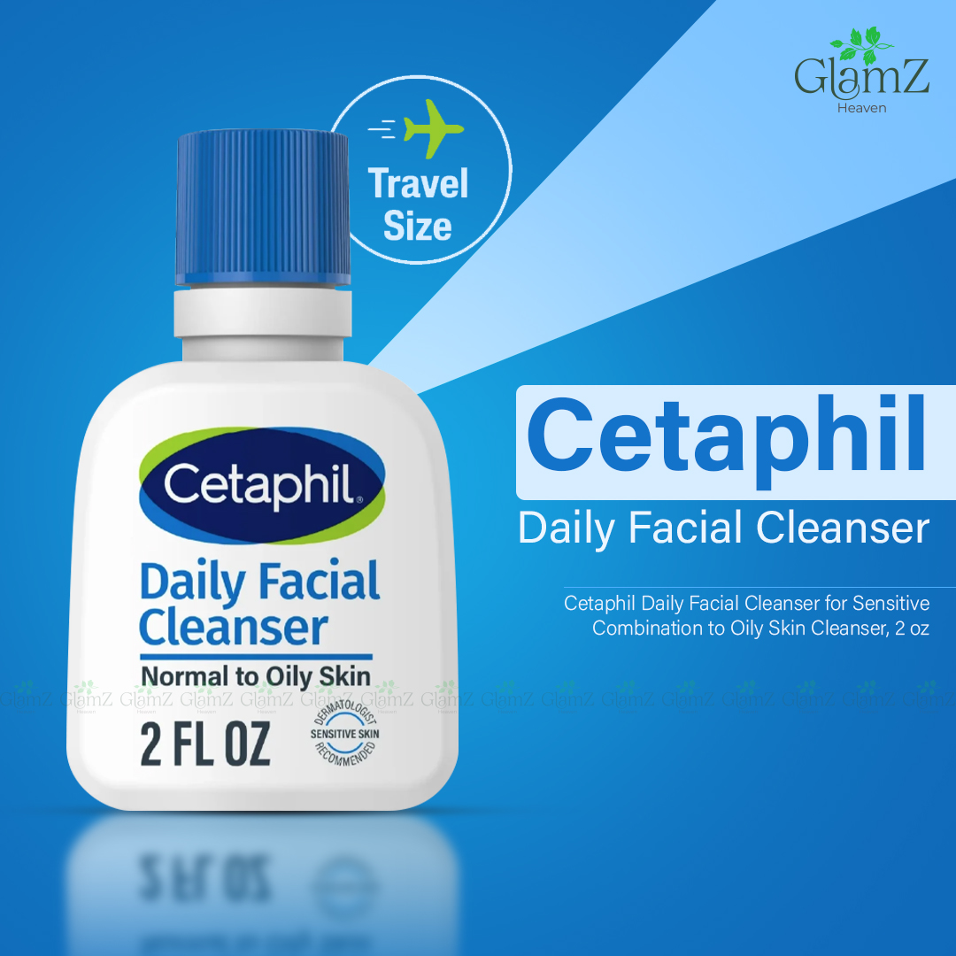 Cetaphil Daily Facial Cleanser for Normal to Oily Skin with Glycerin, Vitamins B3 & B5 59ml
