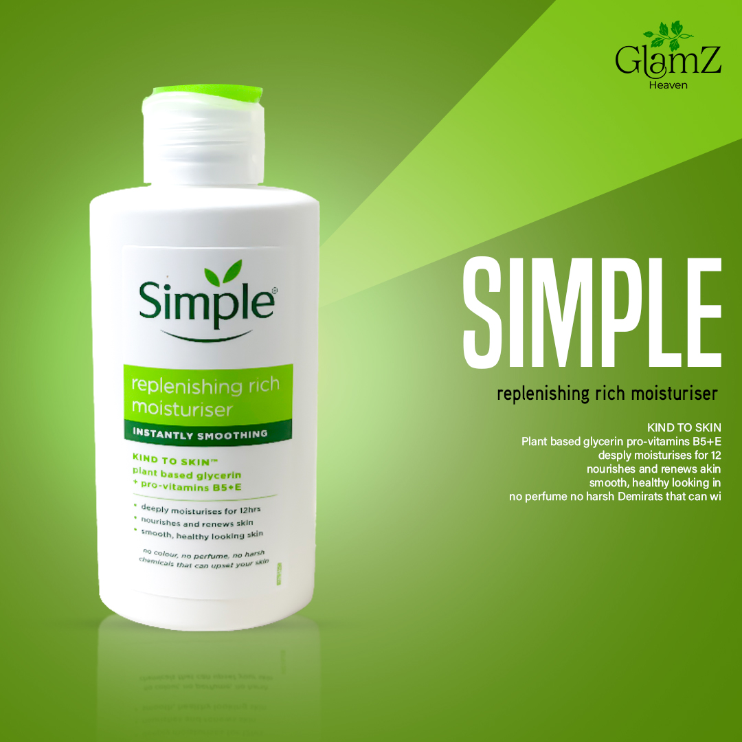 Simple Replenishing Rich Lotion Moisturiser with Pro-Vitamins B5