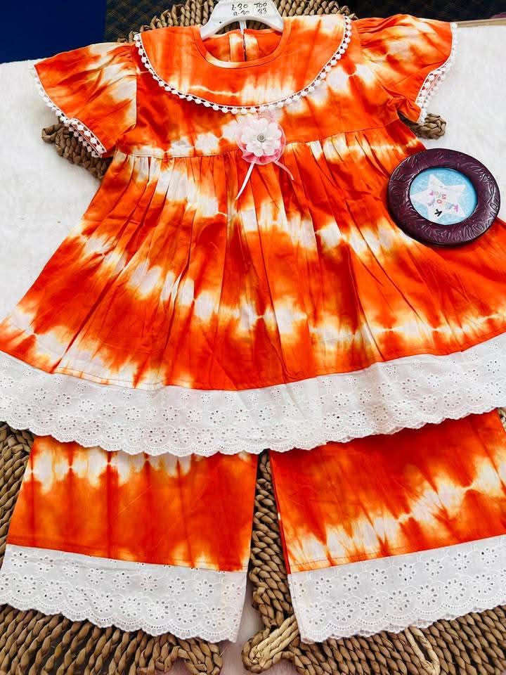 Orange White Tops Set(TP0047)